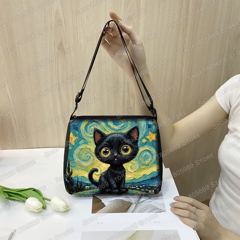 Oil Painting Van Gogh Black Ca - Art Portfolio Bag reseña y precio