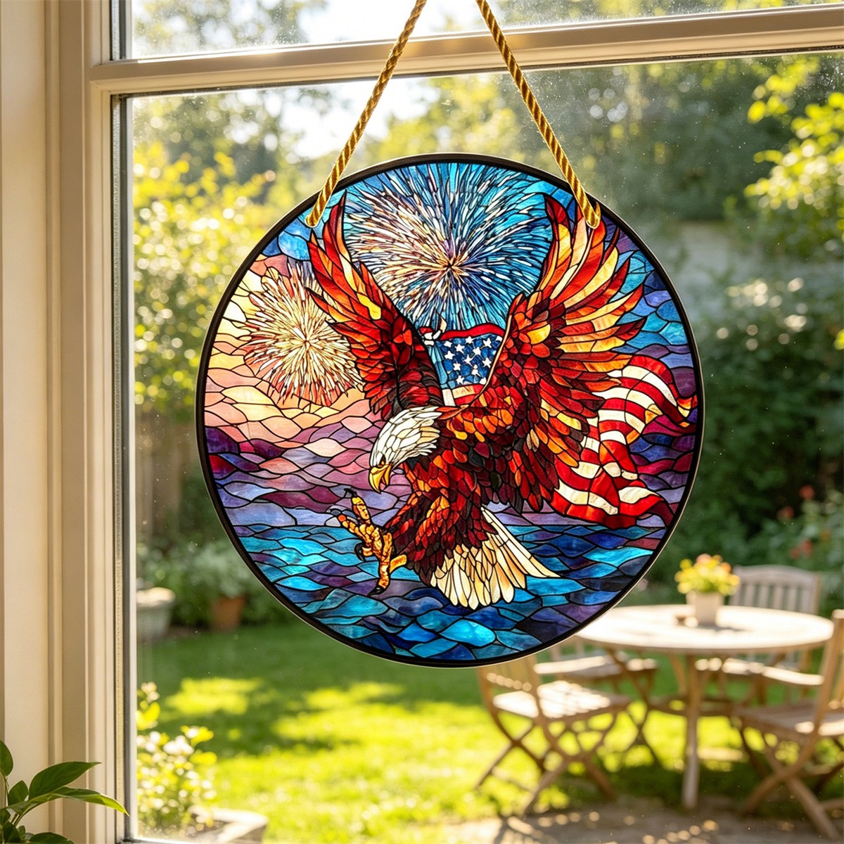 4th of July Sun Catcher for Wi - Art And Craft Independence Day reseña y precio
