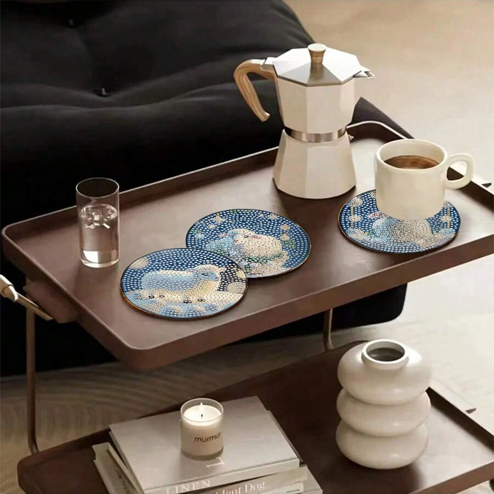 8pcs Diamond Art Coasters With - Art Craft Gifts For Adults reseña y precio