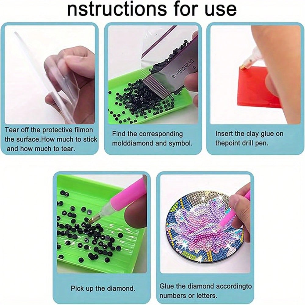 8pcs Diamond Art Coasters With - Art Craft Gifts For Adults reseña y precio