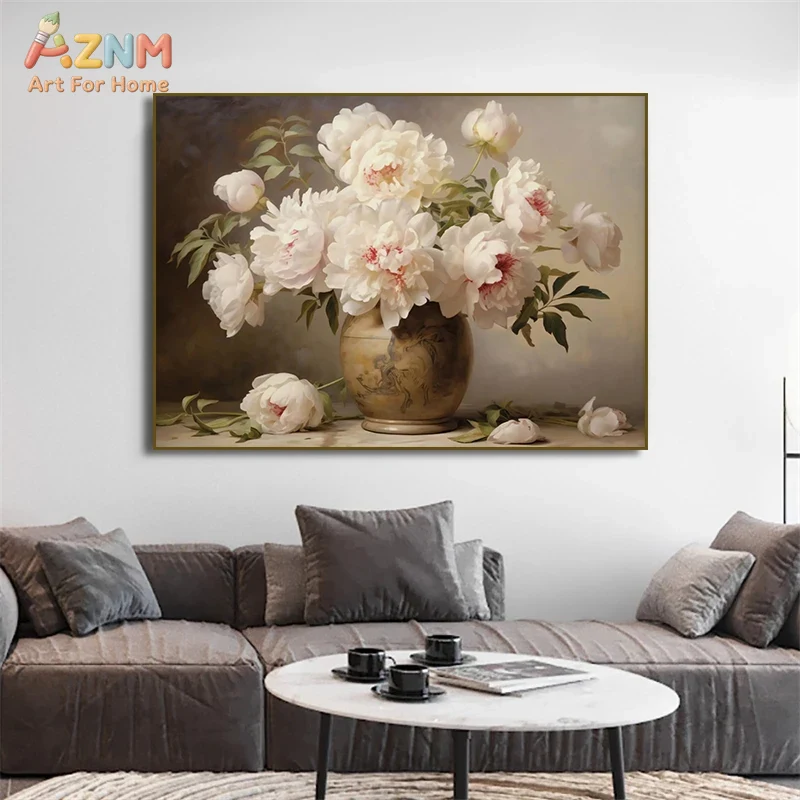 AZNM Vintage Flower Vase Canva - Art Craft Vase reseña y precio